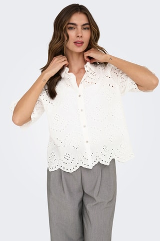 Chemisier en broderie anglaise - Ecru
