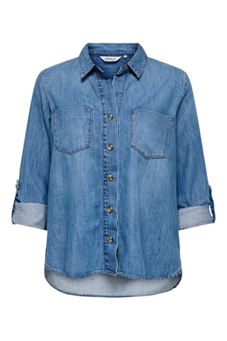 Chemisier en denim - Bleu foncé