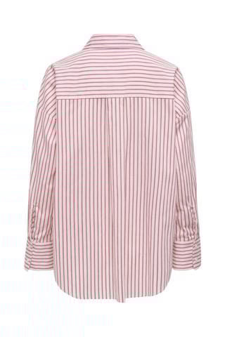 Chemisier en coton biologique - Bordeaux et blanc