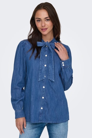 Chemisier noué regular - Bleu