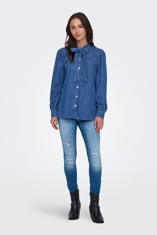 Chemisier noué regular - Bleu