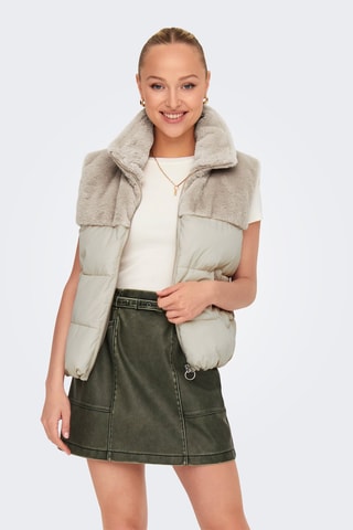 Doudoune sans manches - Beige