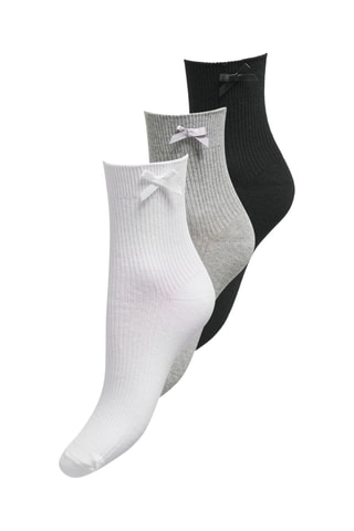 3 paires de chaussettes - Blanc, gris et noir
