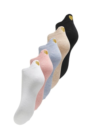 5 paires de socquettes - Noir et beige