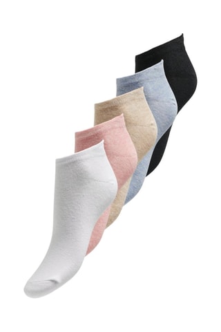 5 paires de socquettes - Noir et beige