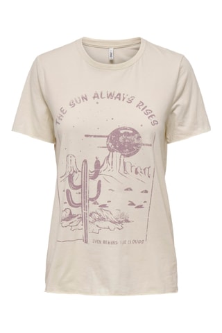 T-shirt en coton biologique - Beige