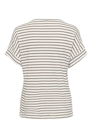 T-shirt - Blanc et marron