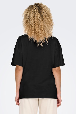 T-shirt oversize regular en coton biologique - Noir