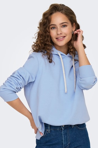 Sweat regular à capuche - Bleu