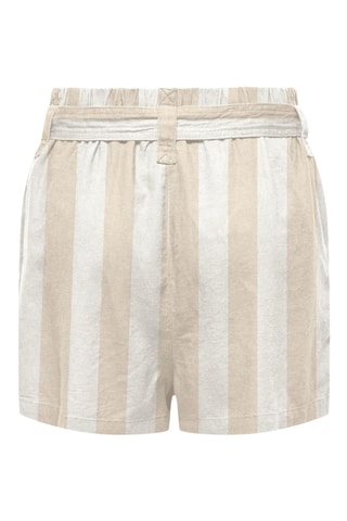 Short en lin - Beige et écru