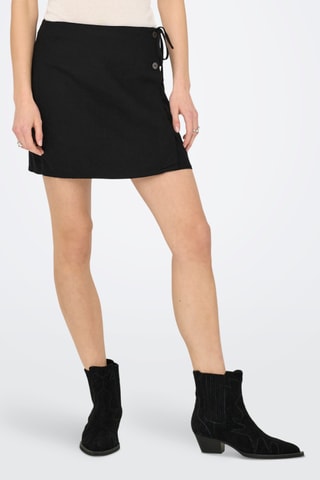 Short en lin - Noir