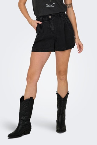 Short en jean - Noir