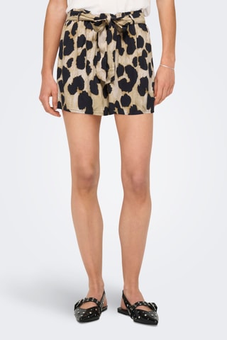 Short taille haute - Beige et noir