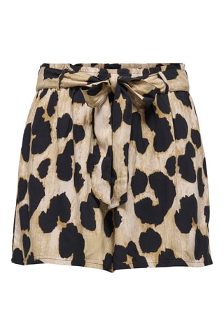 Short taille haute - Beige et noir