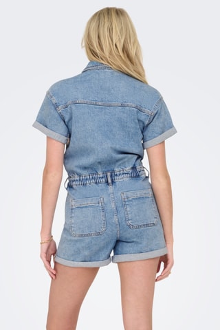 Combishort en jean - Bleu clair