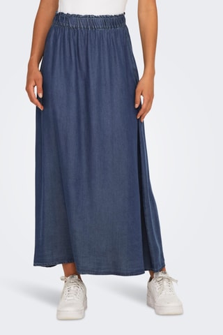 Jupe longue en denim - Bleu