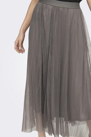 Jupe midi taille haute - Taupe