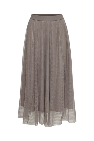 Jupe midi taille haute - Taupe
