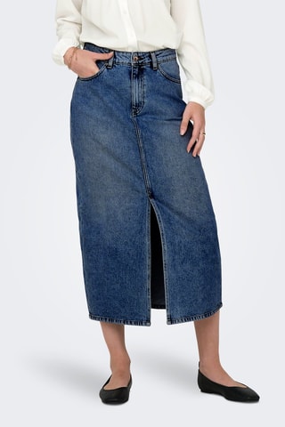Jupe en jean midi - Bleu