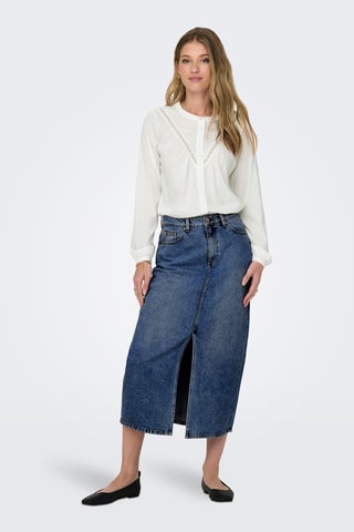 Jupe en jean midi - Bleu