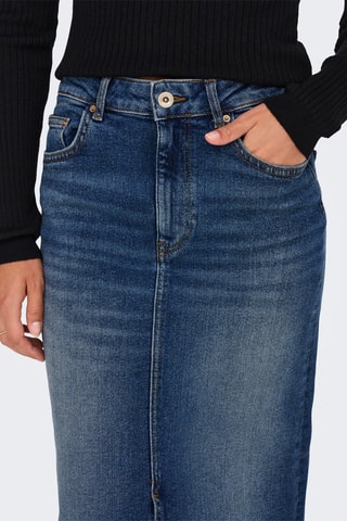 Jupe en jean midi - Bleu
