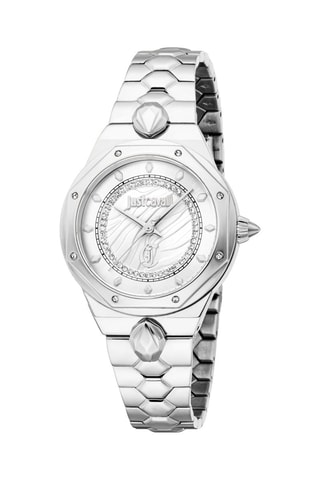 Montre à quartz en acier et cristaux tchèques Stilo - Argenté et blanc