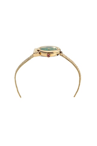 Montre à quartz en acier - Doré et vert