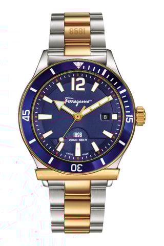 Montre à quartz en acier - Argenté et doré