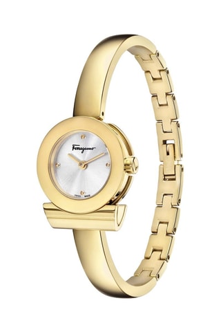 Montre à quartz en acier  Fabriquée en suisse -  Doré