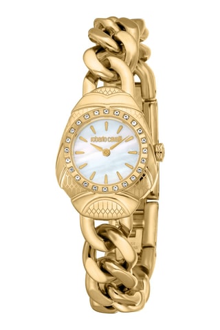 Montre à quartz en acier et nacre Riviera - Doré et blanc