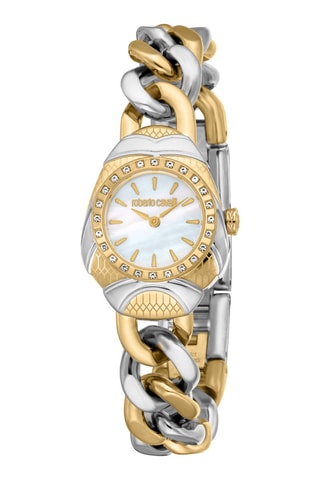 Montre à quartz en acier et nacre Riviera - Doré et argenté