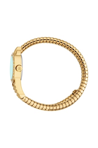 Montre à quartz en acier et nacre Regina - Doré et turquoise