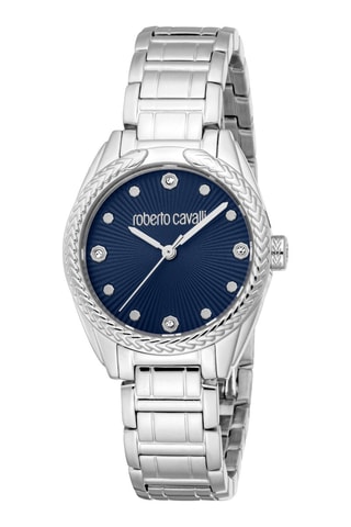 Montre à quartz en acier Mirabile - Argenté et bleu marine