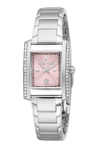 Montre à quartz en acier Soletta - Argenté et rose clair
