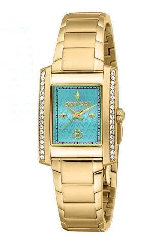 Montre à quartz en acier Soletta - Doré et turquoise
