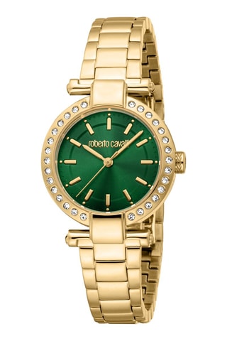 Montre à quartz en acier Delizia - Doré et vert