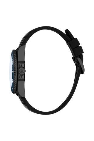 Montre à quartz en silicone Marte - Noir et bleu marine
