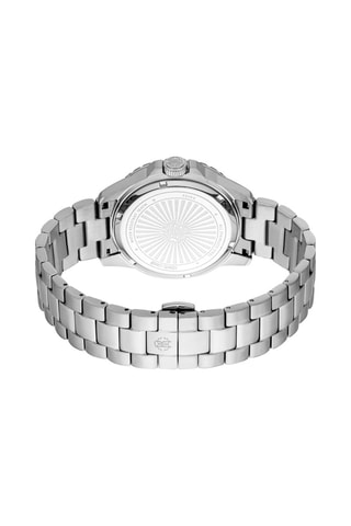 Montre à quartz en acier Sogno - Argenté et bleu marine