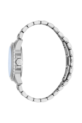 Montre à quartz en acier Sogno - Argenté et bleu marine