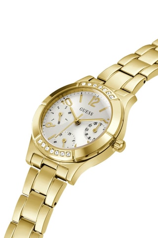 Montre à quartz en acier - Doré et blanc