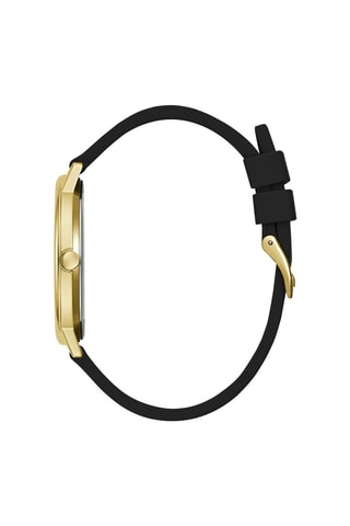 Montre à quartz en silicone - Noir et doré