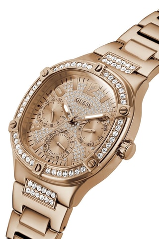 Montre à quartz en acier - Doré rose