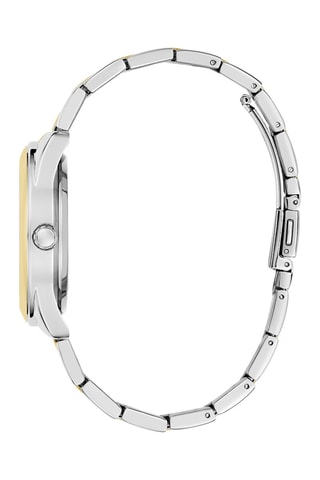 Montre à quartz en acier - Argenté et doré rose