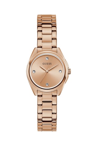Montre à quartz en acier - Doré rose