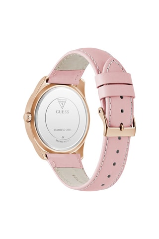 Montre à quartz en cuir - Rose et doré rose