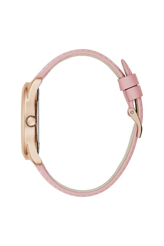 Montre à quartz en cuir - Rose et doré rose