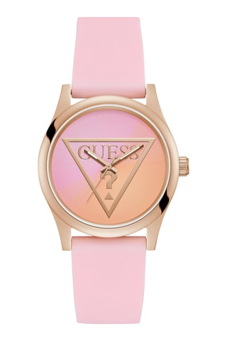 Montre à quartz en silicone - Rose et doré rose