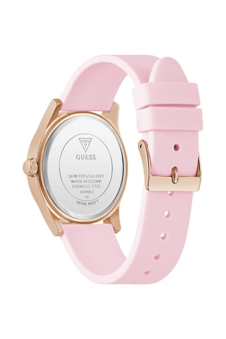 Montre à quartz en silicone - Rose et doré rose