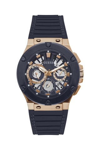 Montre à quartz en silicone - Bleu marine et doré