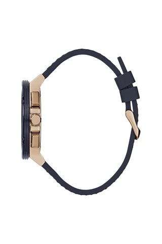 Montre à quartz en silicone - Bleu marine et doré
